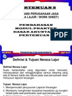 Pertemuan 5: Akuntansi Perusahaan Jasa (Neraca Lajur / Work Sheet)