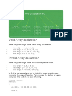 Here We Go Through Some Valid Array Declaration