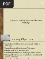 Lecture 2: Adding Hypertext Links To A Web Page
