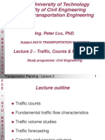 Transport Planning - Lecture 2 - Traffic