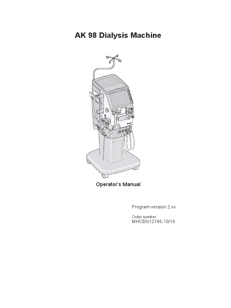 Gambro AK-98 Dialysis Machine - User Manual PDF | PDF | Hemodialysis ...