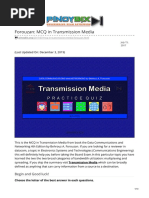 Examen Pinoybix - Org-Forouzan MCQ in Transmission Media