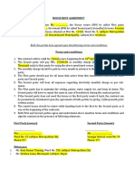 House Rent Agreement: Both The Parties Have Agreed Upon The Following Terms and Conditions