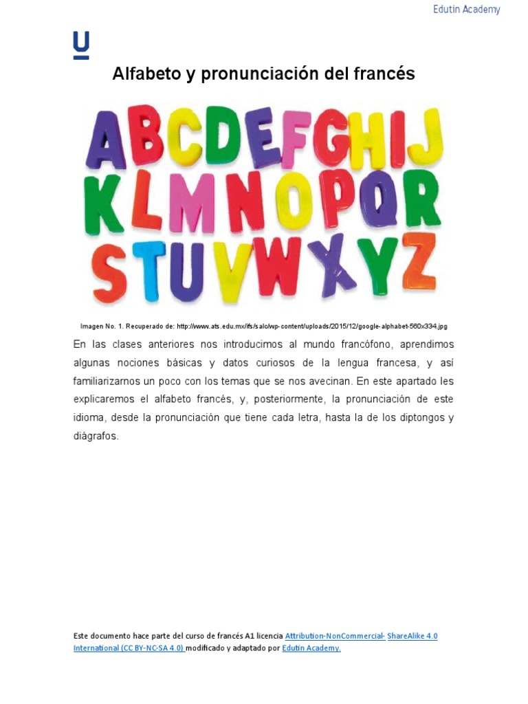 Alfabeto | PDF | Idioma francés | Vocal