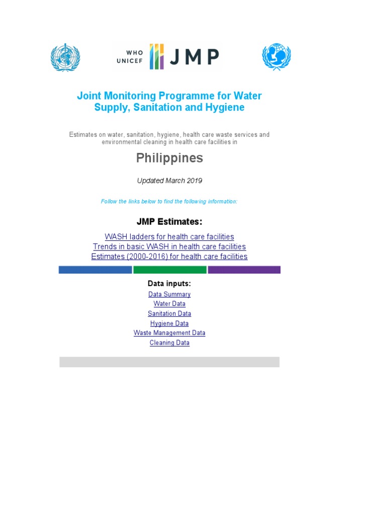 Philippines Joint Monitoring Programme For Water Supply, Sanitation