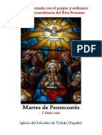 Martes de Pentecostes. Propio y Ordinario de La Santa Misa