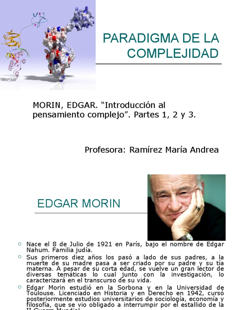PARADIGMA DE LA COMPLEJIDAD Morin | PDF | Complejidad | Paradigma
