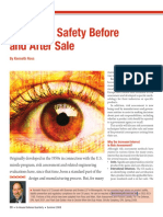 Analyzing safety before and after sale