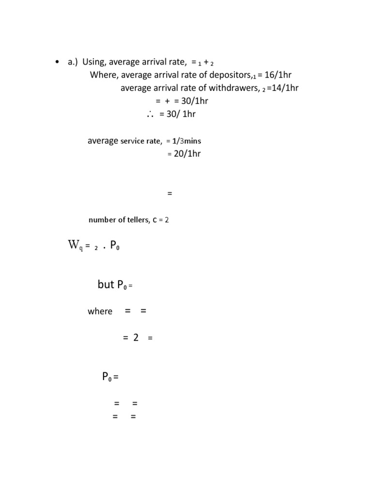 Average Waiting Time Calculations | PDF