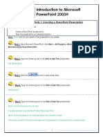 MS PPT 2003 - Practice Activity - Creating A PowerPoint Presentation - 1-2