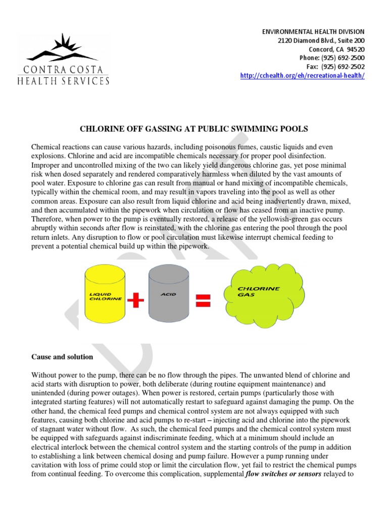 Chlorine Off Gassing at Public Swimming Pools Cause and Solution PDF