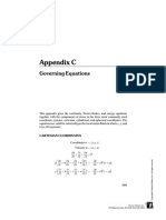 Governing equations in cartesian, cylindrical and spherical coordinates