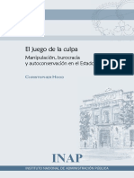 Ej Juego de La Culpa (Manipulacion-Burocracia-Autoconservacion en El Estado) PDF