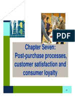 Chapter Seven: Post-Purchase Processes, Customer Satisfaction and Consumer Loyalty