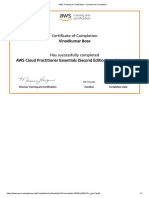 AWS Training & Certification - Certicate of Completion