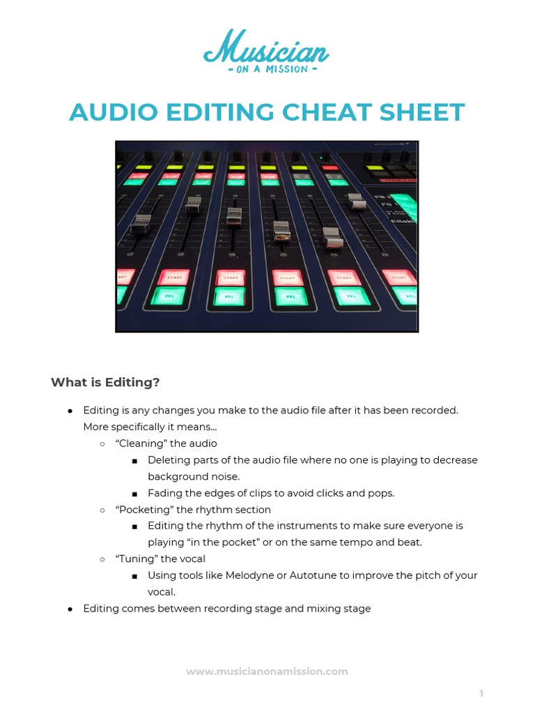 Audio Editing Techniques Overview | PDF | Songs | Rhythm