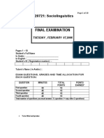 Final Examination: E120721: Sociolinguistics