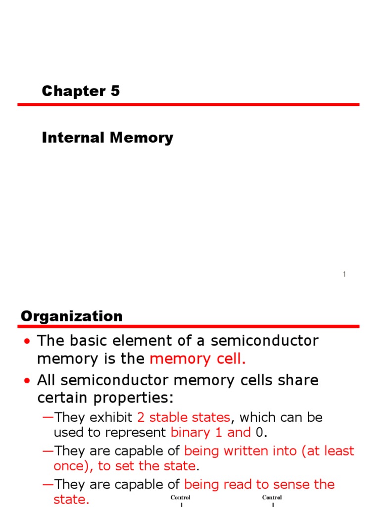 04 - Internal Memory - Stud | PDF | Dynamic Random Access Memory ...