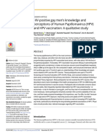 HIV-positive Gay Men's Knowledge and Perceptions of Human Papillomavirus (HPV) and HPV Vaccination A Qualitative Study