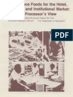 Convenience Foods For The Hotel, Restaurant, and Institutional Market The Processor's View