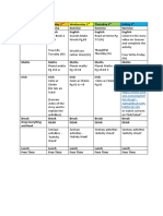 2nd 5th Timetable