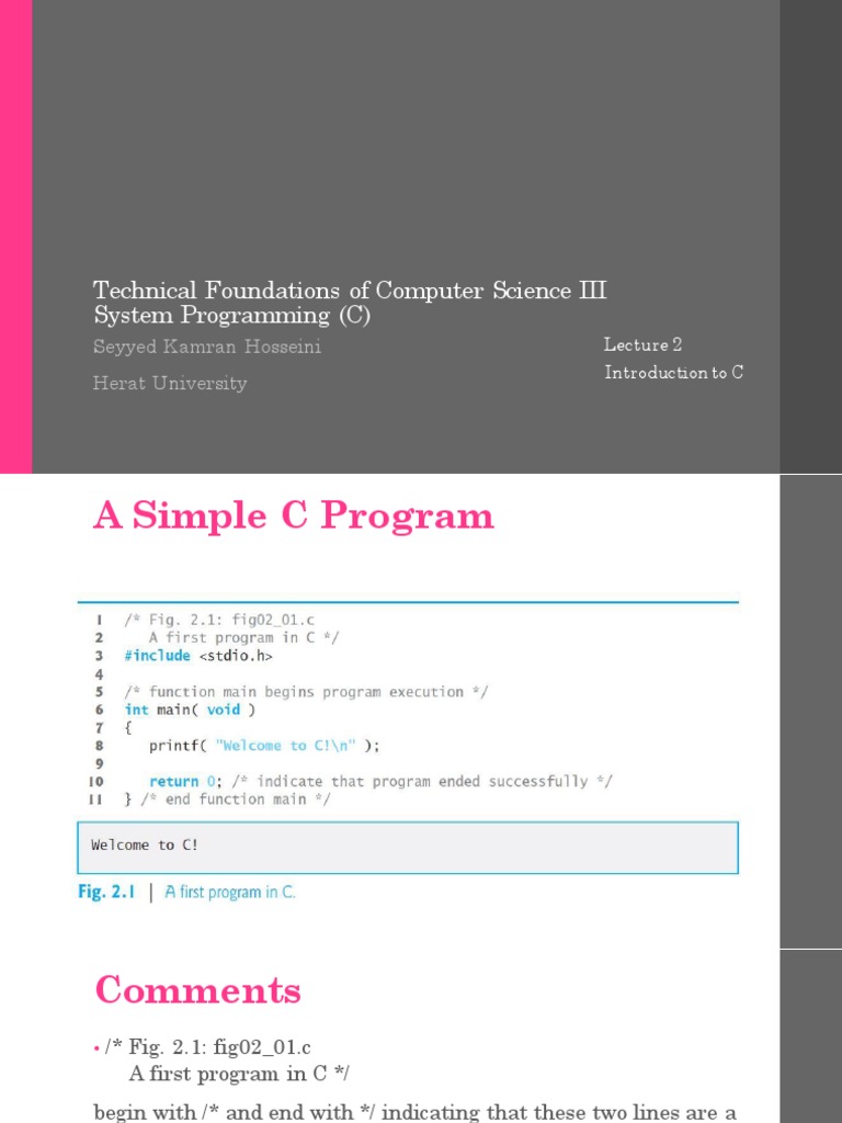 Technical Foundations of Computer Science III System Programming (C ...