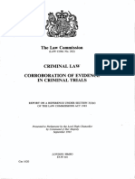 Lc. 202 Criminal Law Corroboration of Evidence in Criminal Trials
