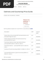 Cabinets and Countertop Price Guide - PHILCON PRICES