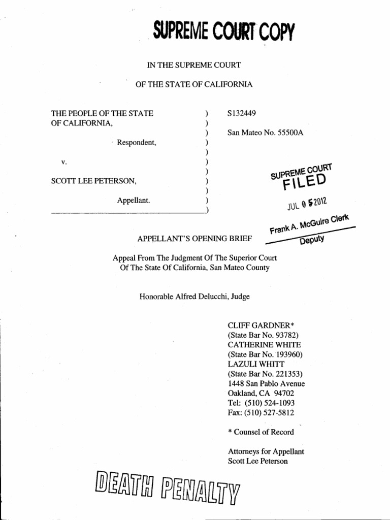 Scott Peterson Appeal PDF