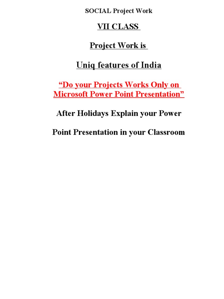 Class 7 Social Project Guidelines | PDF | Computers