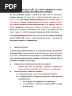 CONTRATO DRENAGEM LINFÁTICA