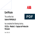 This Certifies That Has Completed The Following Training