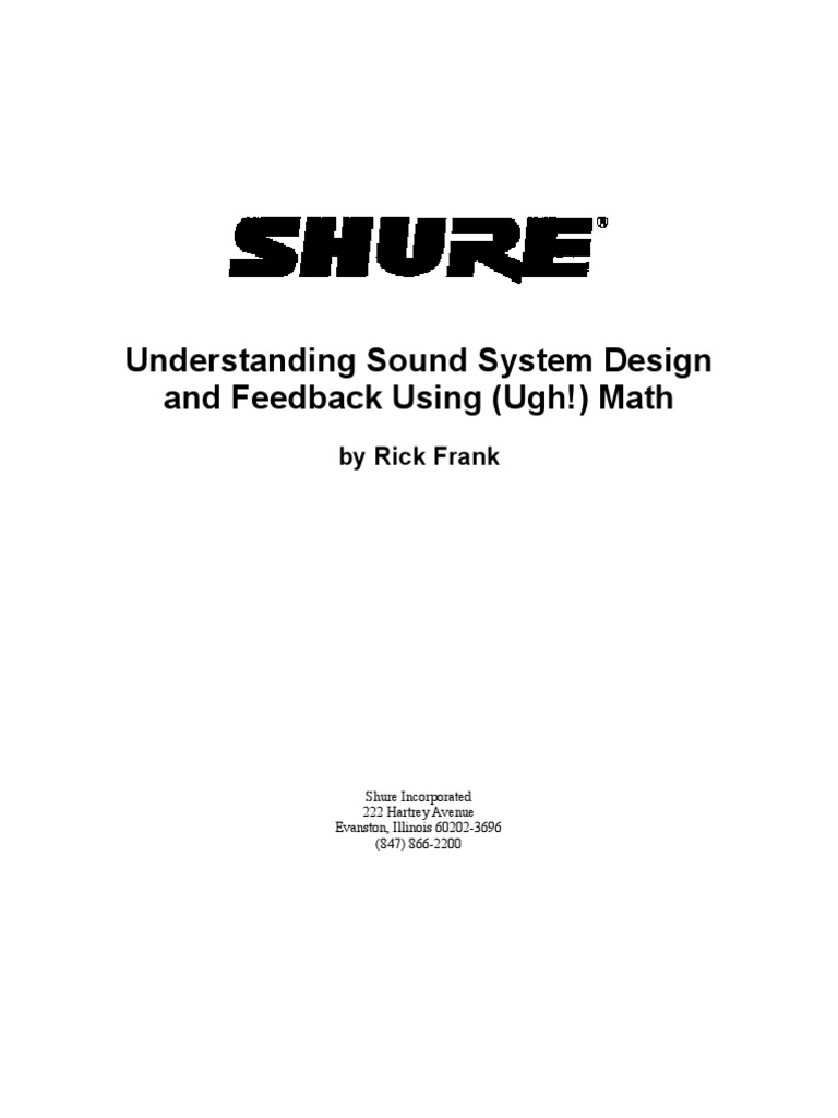 Understanding Sound System Design and Feedback Using Math | PDF ...