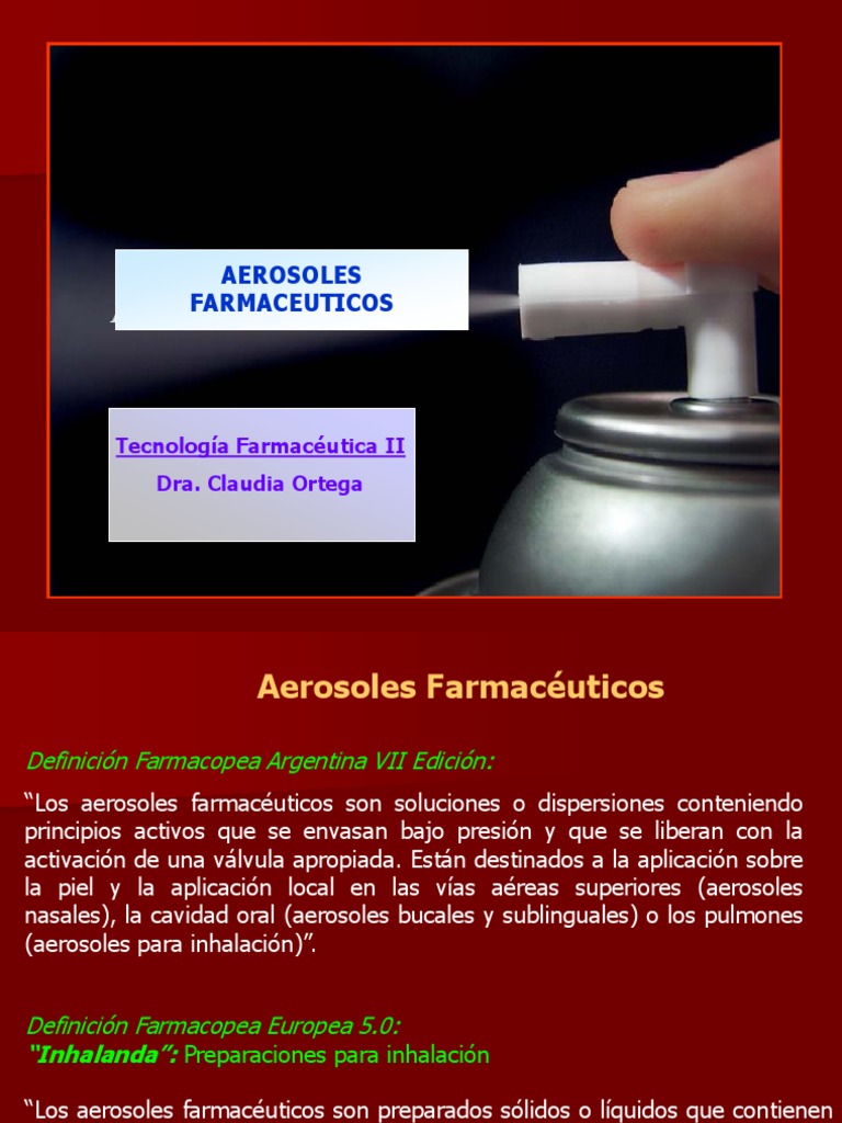 Clases Aerosoles | PDF | Medicamentos con receta | Química