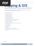 Mapping & GIS: Product Compatibility Matrix: Legacy Products