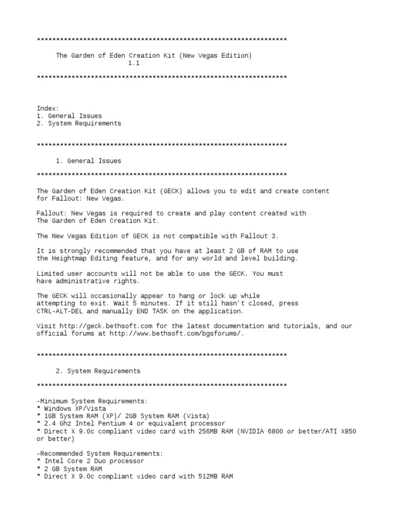 GECK Guide for Fallout Modders | PDF | Advanced Micro Devices ...