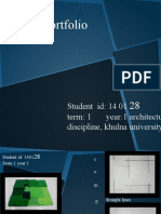 Portfolio: Student Id: 14 01 Term: 1 Year:1 Architecture Discipline, Khulna University