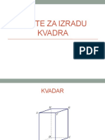 Upute Za Izradu Kvadra