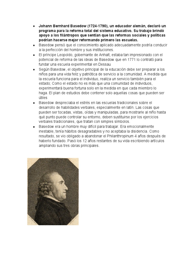 Johann Bernhard Basedow | PDF