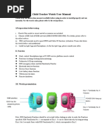 Child Tracker Watch User Manual: I.Preparation Before Using