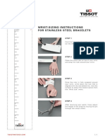 Wrist-Sizing Instructions For Stainless Steel Bracelets: 2 Inches