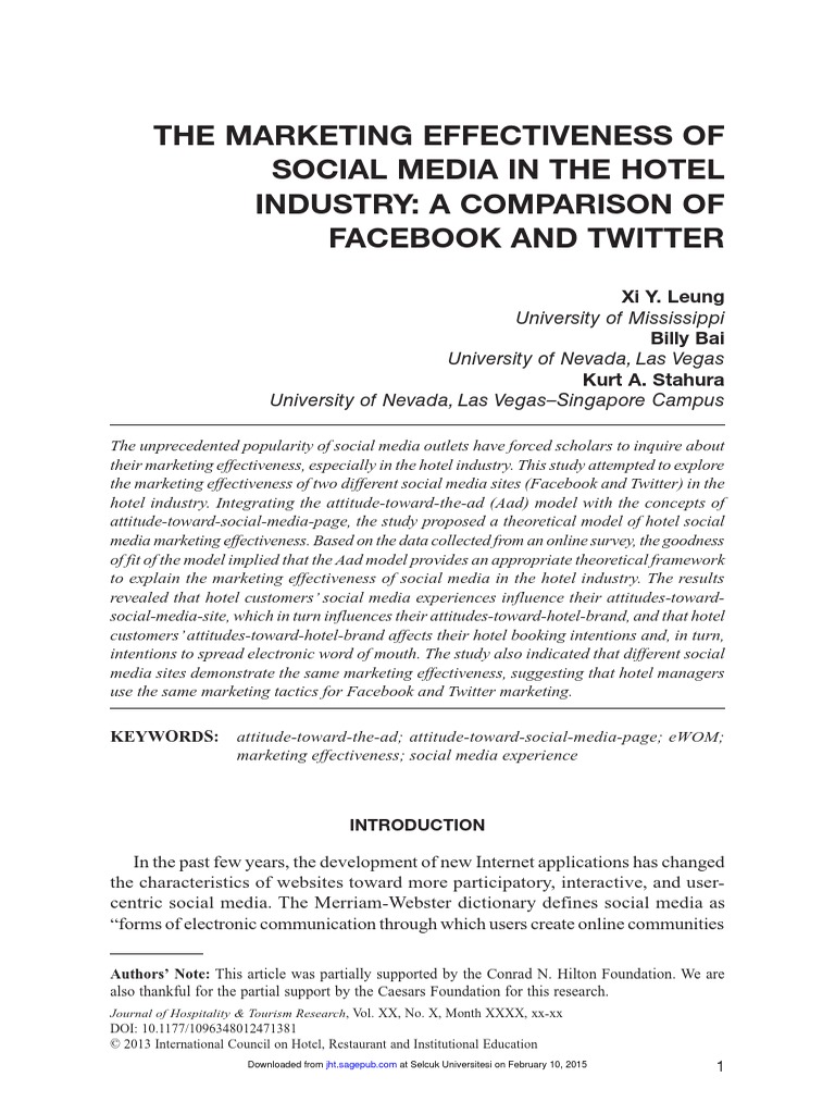 The Marketing Effectiveness of Social Media | PDF | Communication | Science