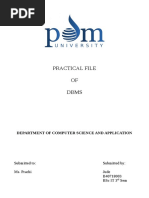 DBMS Practical File