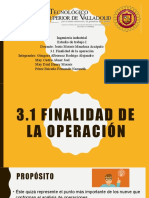 3.1 Finalidad de Operación