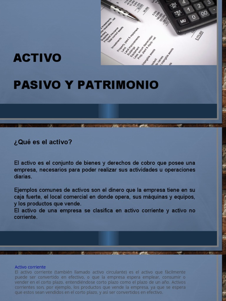 Activo Pasivo y Patrimonio PDF Bancos Hipoteca Comercial