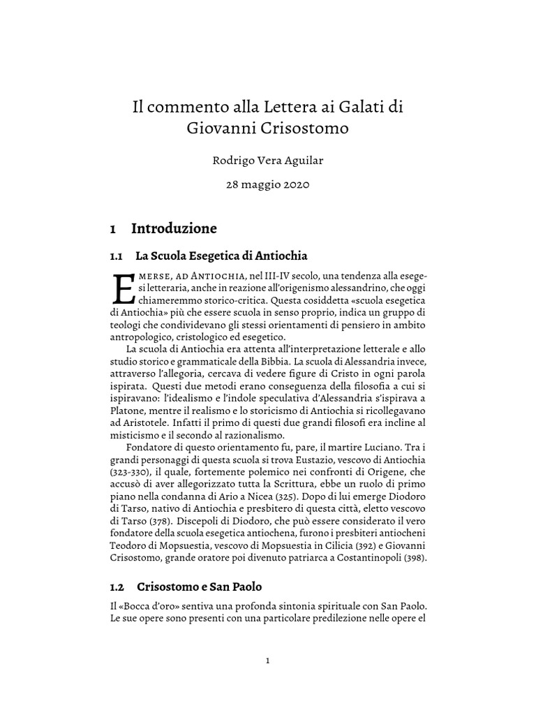 Commento Della Lettera Ai Galati PDF | PDF