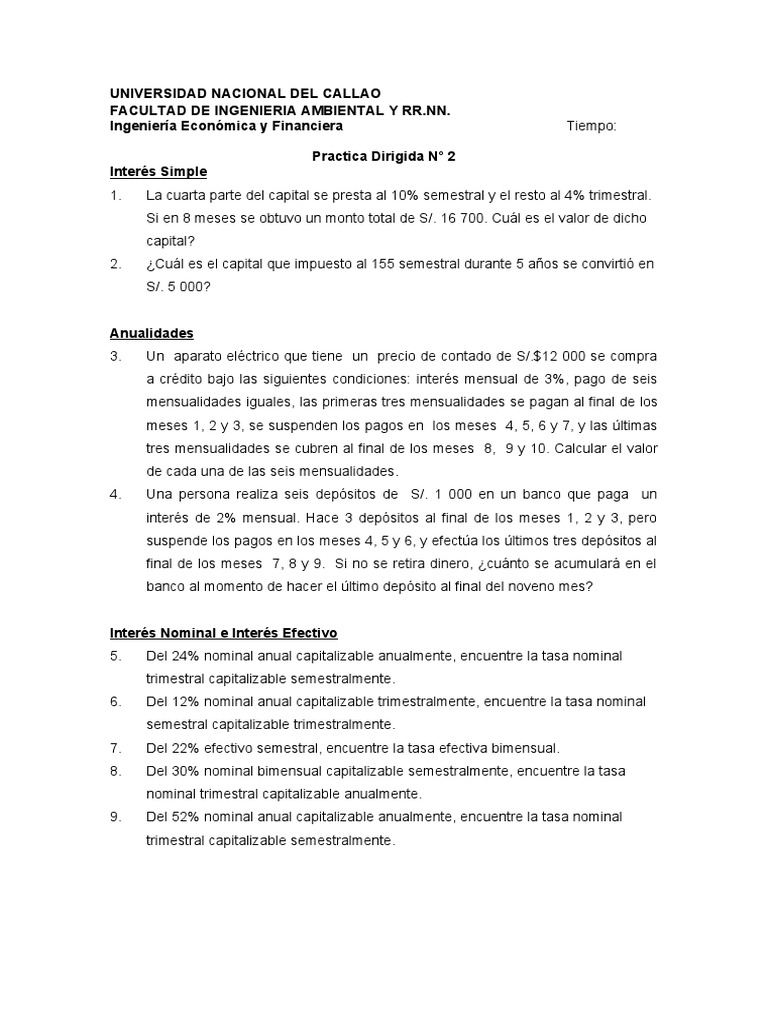Practica Dirigida #2 | PDF