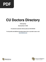 CU Doctors Directory: Otolaryngology Download Date: 6/1/2020