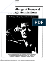 R03 Haspeslagh & Jemison, 1991, PR, The Challange of Renewal Through Acq