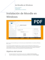 Instalación Moodle en Windows CON XAMPP